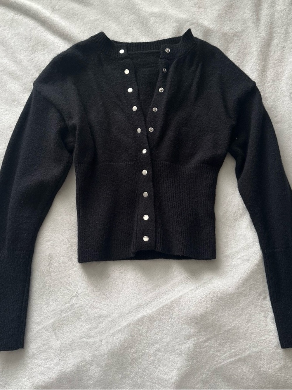 Shein Black Button-Front Women's Sweater Cardigan